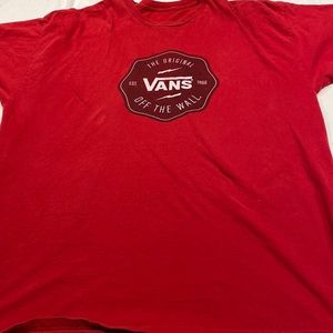Red Vans Vintage Tee
